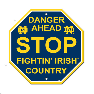 University of Notre Dame Stop Sign Wall Sign 12 x 12in