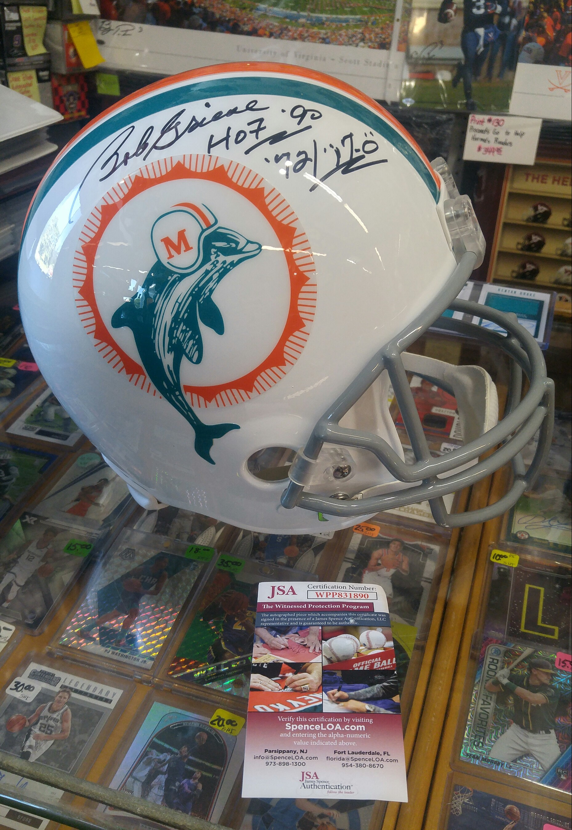 bob griese autographed football